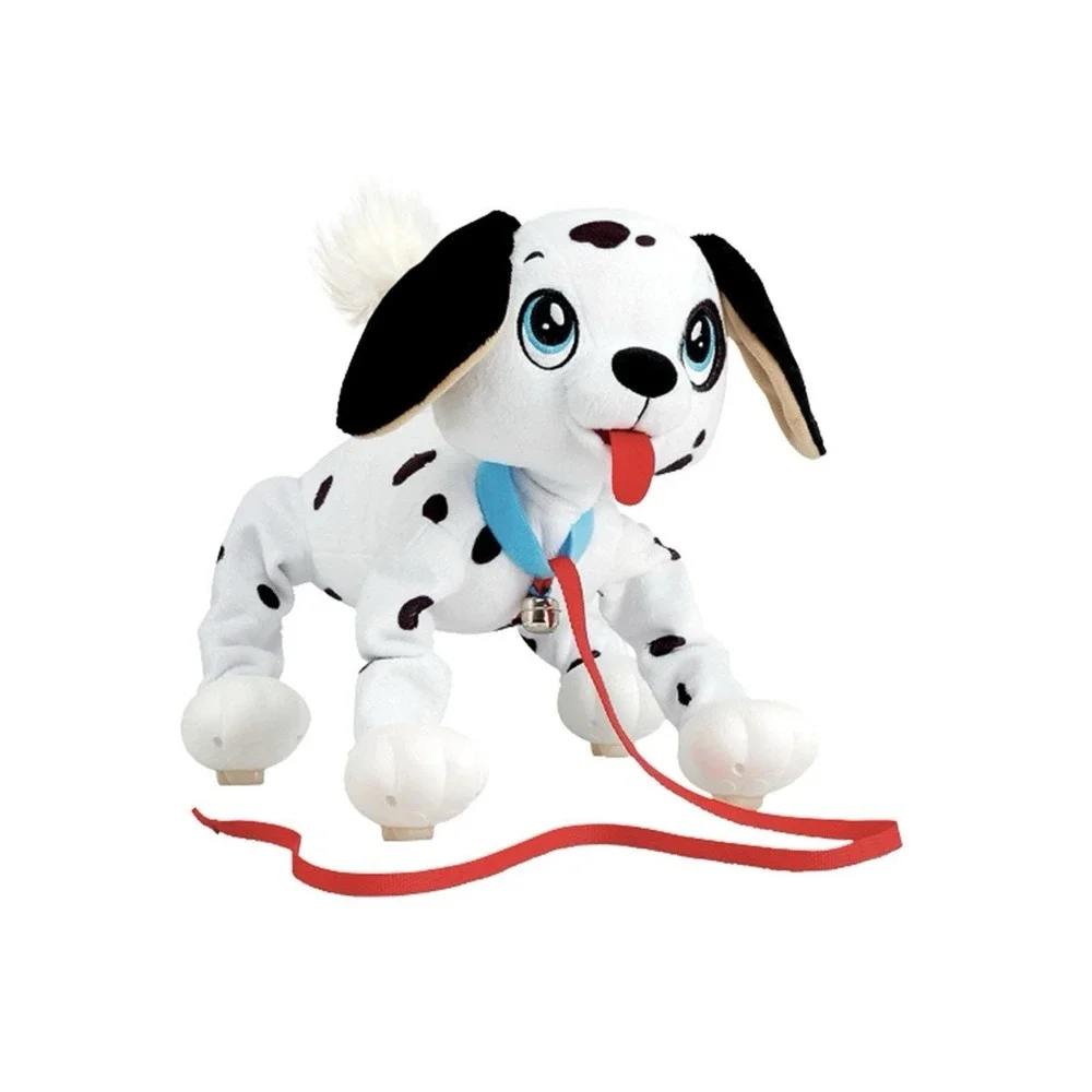 Peppy Pets Dalmatian Walking Dog Plush Toy Leash Battery Operated Kids